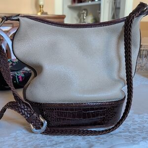 Brighton Cream and Brown Shoulder Bag